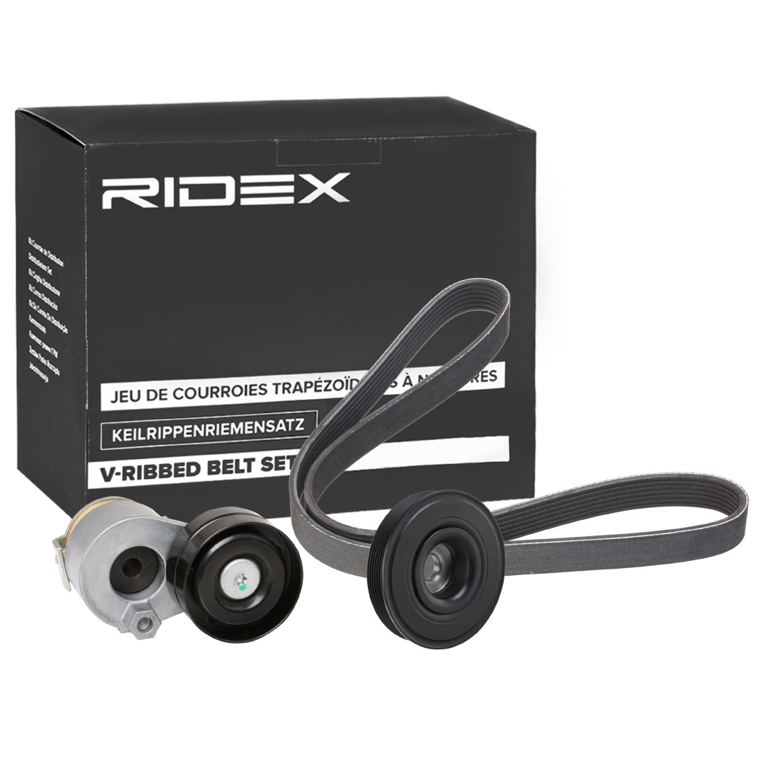 RIDEX 542R0514 V-Ribbed Belt Set Pulleys: with crankshaft pulley