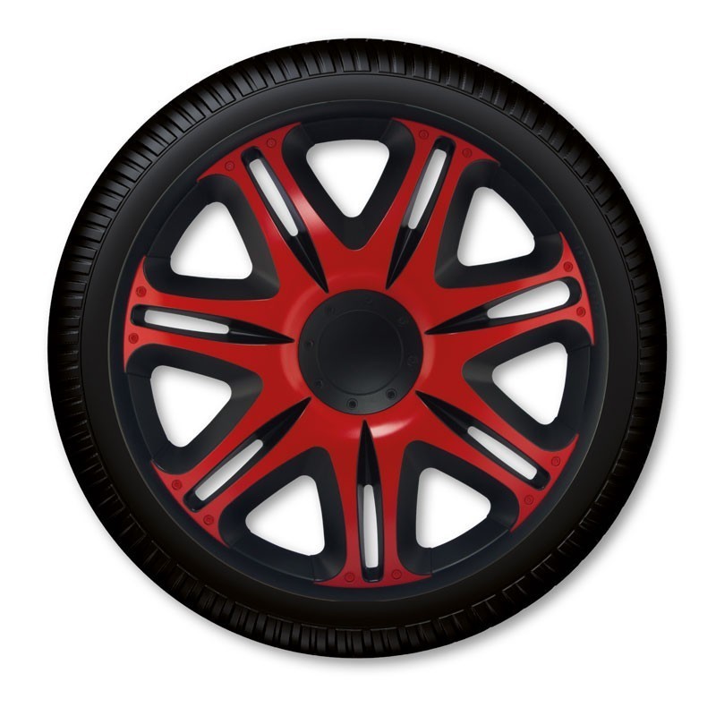 J-TEC J16112 Car wheel trims VW POLO (9N_) 16 Inch red/black