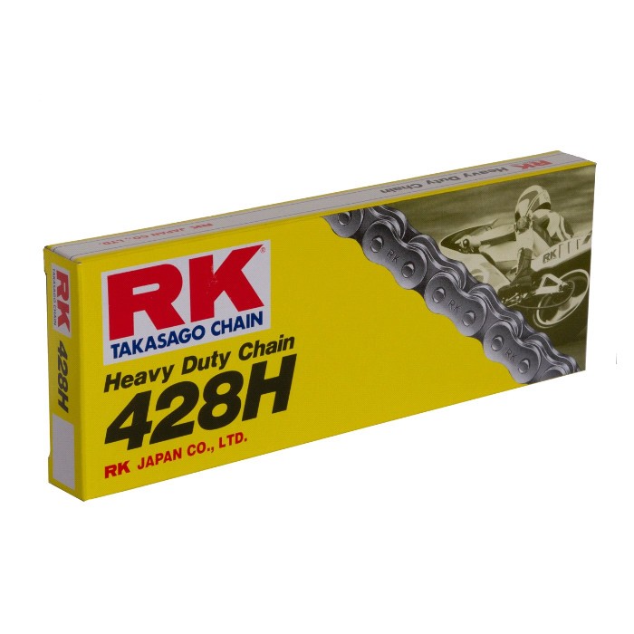 RK H Łańcuch 428, ze spinką łańcucha, Łańcuch otwarty 428H-114 KTM Motorower Duże skutery