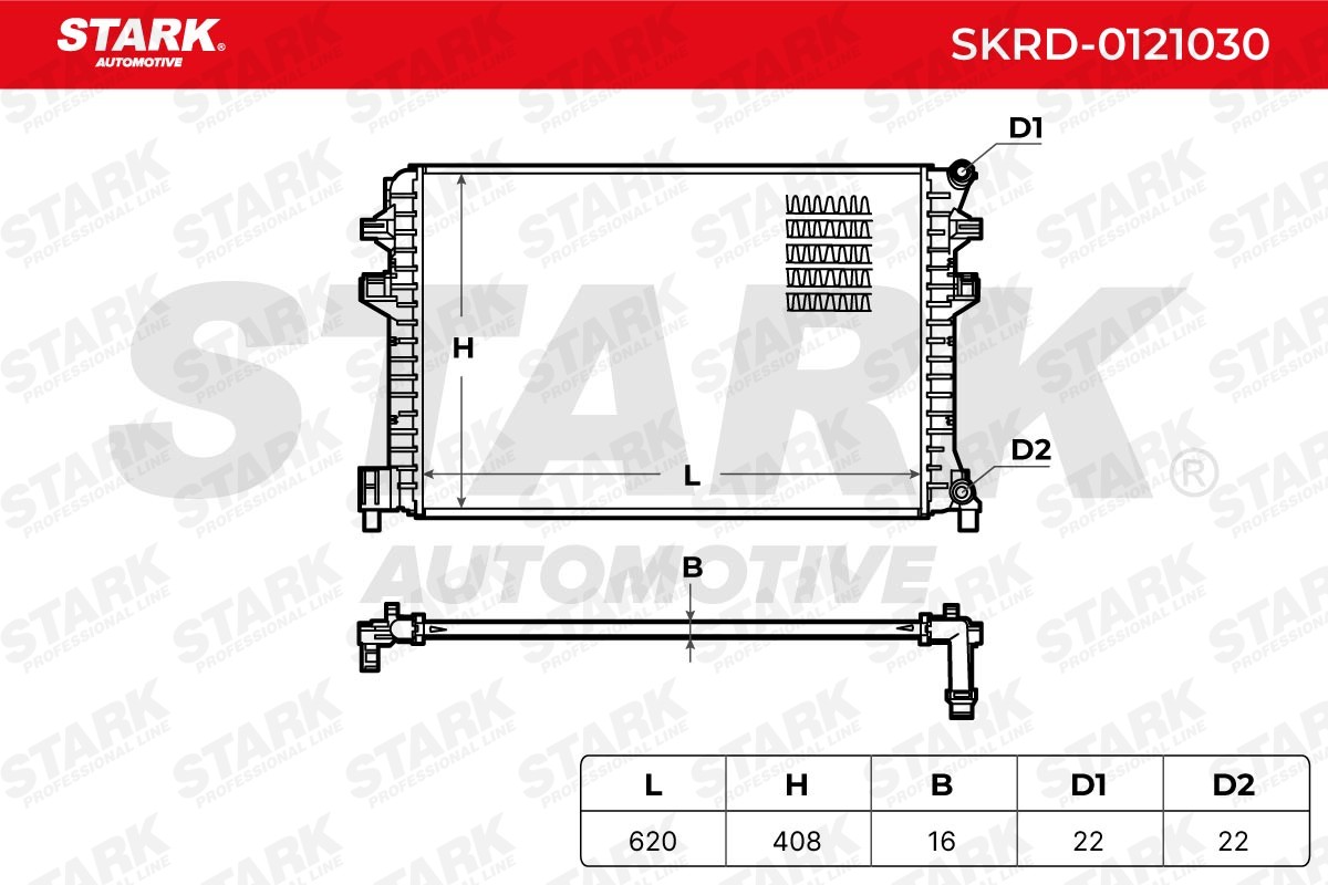 Engine radiator SKRD-0121030 from STARK
