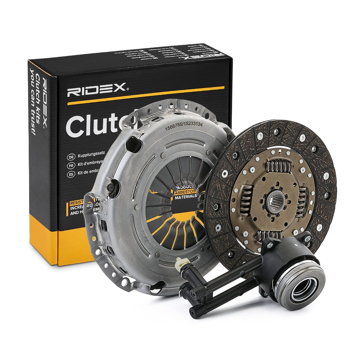 RIDEX 479C0597 Clutch kit with central slave cylinder, with clutch disc, 200mm