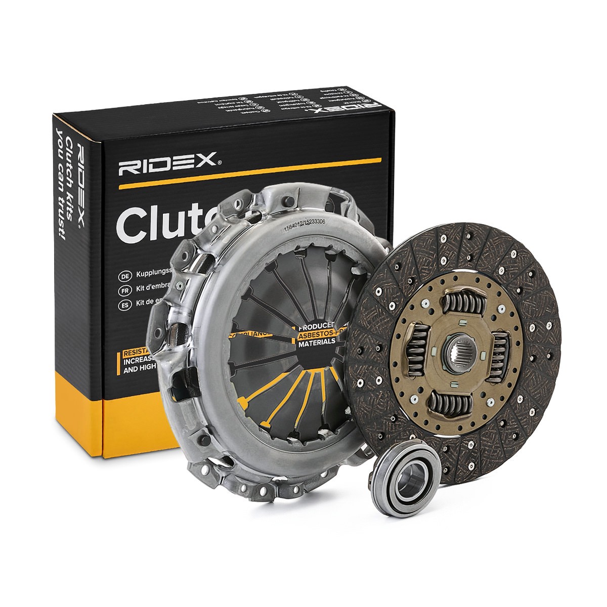 RIDEX with clutch release bearing, with clutch disc, 250mm Ø: 250mm Clutch replacement kit 479C0606 buy