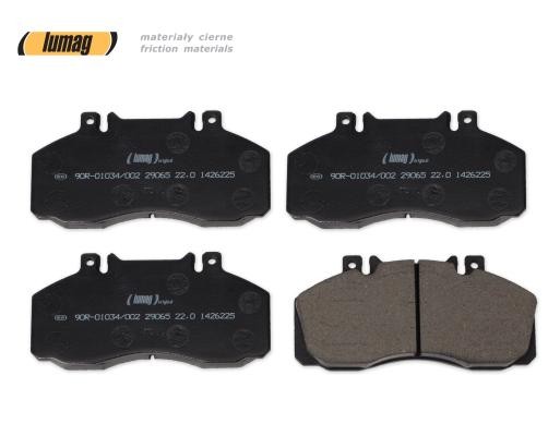 29065 LUMAG prepared for wear indicator Height: 85,6mm, Width: 174,8mm, Thickness: 22mm Brake pads 29065 00 902 10 buy