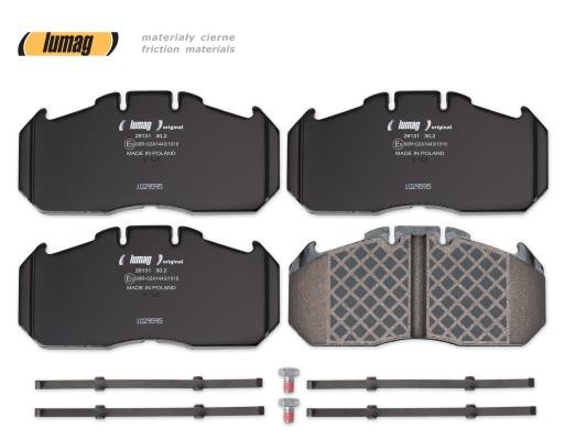 29131 LUMAG Front, not prepared for wear indicator Height: 118,2mm, Width: 249,3mm, Thickness: 30mm Brake pads 29131 00 903 00 buy