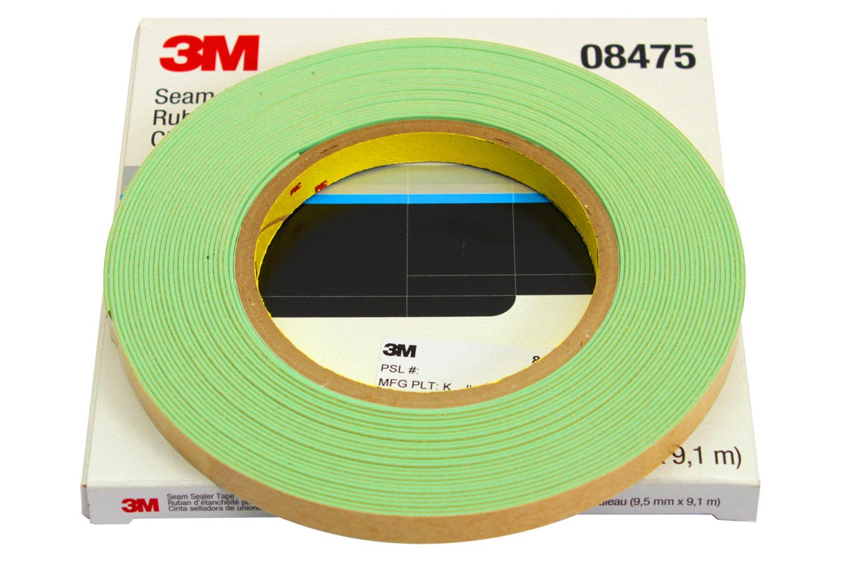 3M 08475 Car body seam sealer 9.5mm, light green, Over-paintable, Reel, 9.1m