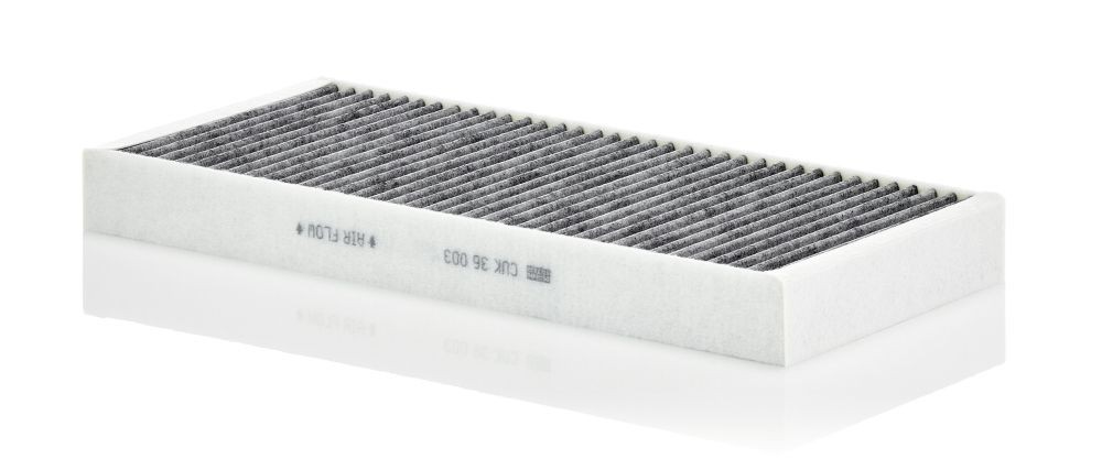 MANN-FILTER Activated Carbon Filter, 357 mm x 162 mm x 36 mm Width: 162mm, Height: 36mm, Length: 357mm Cabin filter CUK 36 003 buy