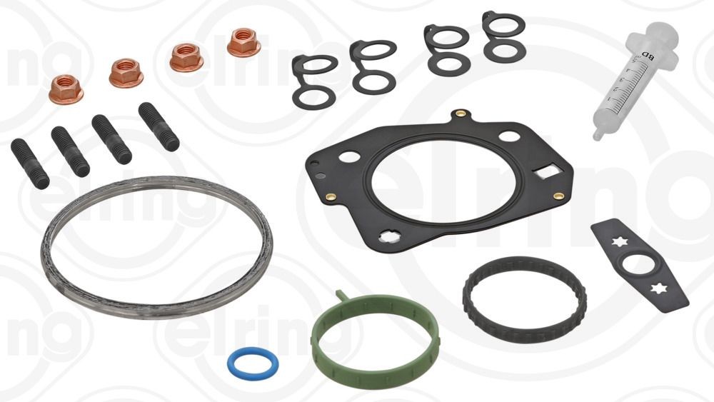Mounting kit, charger ELRING with gaskets/seals, with bolts/screws - 927.570