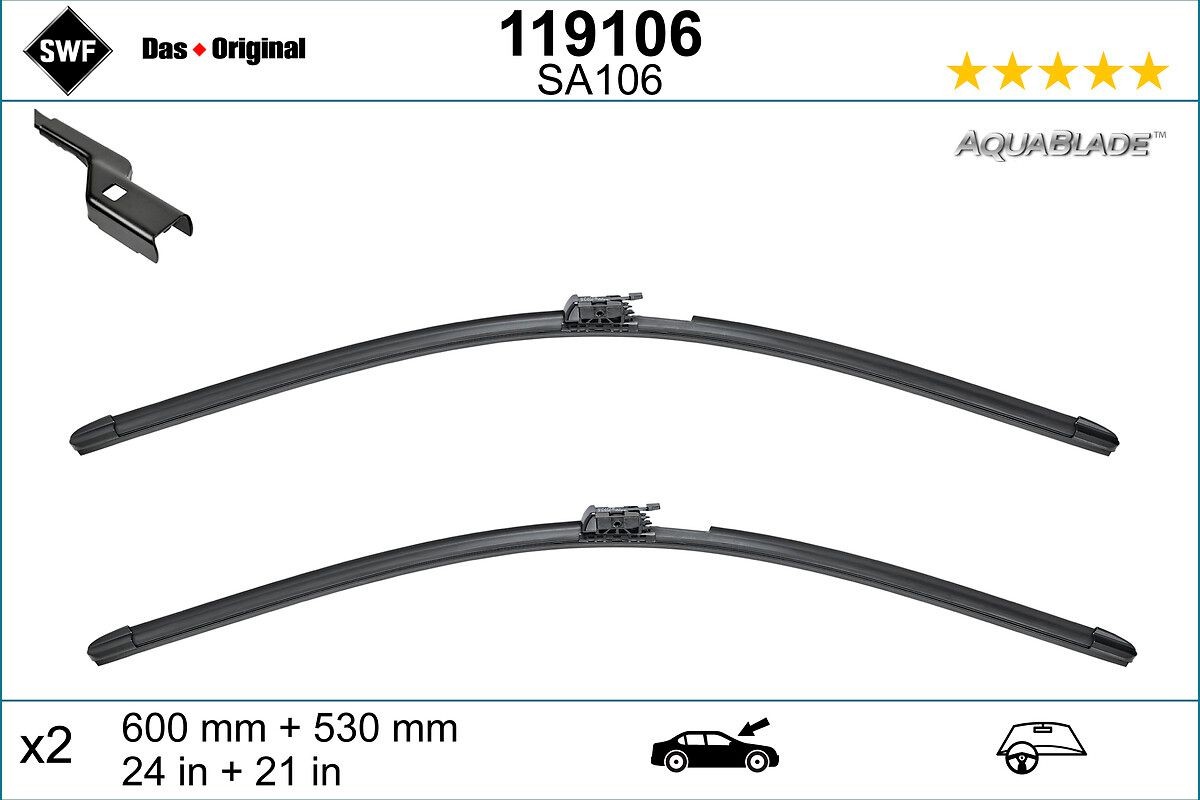 Mercedes E-Class Windscreen wiper blades 15239611 SWF 119106 online buy