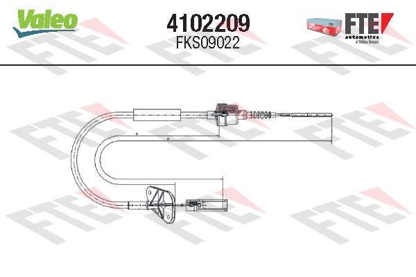 Volkswagen GOLF Clutch cable 15240745 VALEO 4102209 online buy