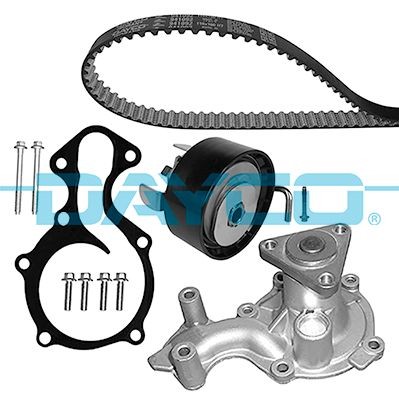 Ford Focus 3 Estate Belt and chain drive parts - Water pump and timing belt kit DAYCO KBIOWP020