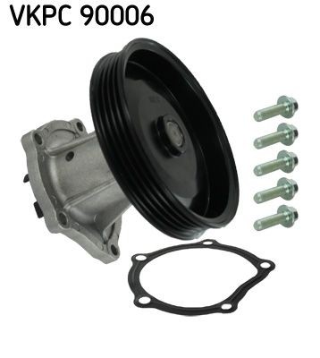 VKPC 90006 SKF Water pumps CHEVROLET with gaskets/seals, Metal, for v-ribbed belt use