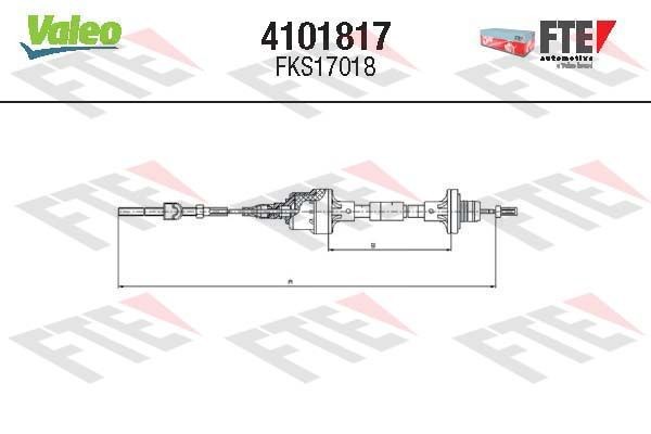 Original FTE Clutch cable 4101817 for OPEL COMBO