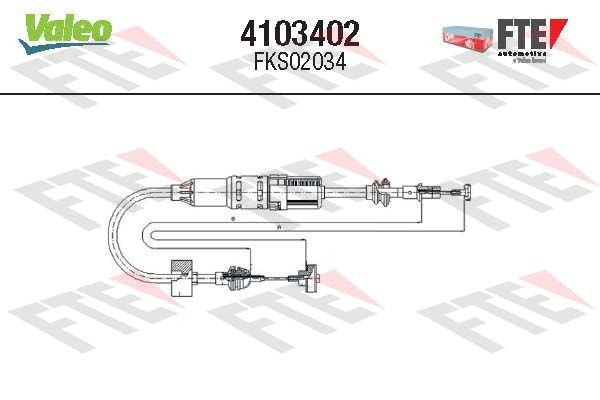 FTE 4103402 Clutch Cable 6N1721335K