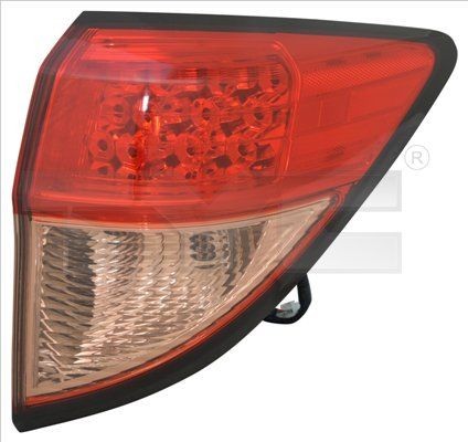 11-6810-16-2 TYC Tail lights HONDA Left, Outer section, LED, red, with bulb holder