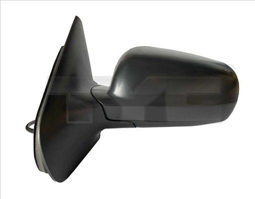 TYC 337-0300 Wing mirror Left, black, for electric mirror adjustment, Aspherical, Blue-tinted, Heatable, Large mirror housing