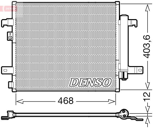Fiat 124 Air conditioner parts - Air conditioning condenser DENSO DCN09124