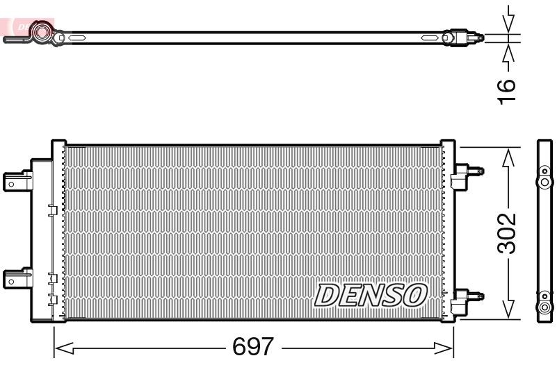 DENSO DCN20044 Air conditioning condenser 134 75 956