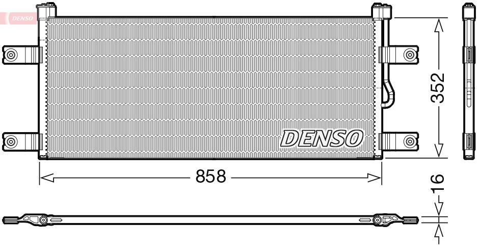 DENSO R 134a Refrigerant: R 134a Condenser, air conditioning DCN99069 buy