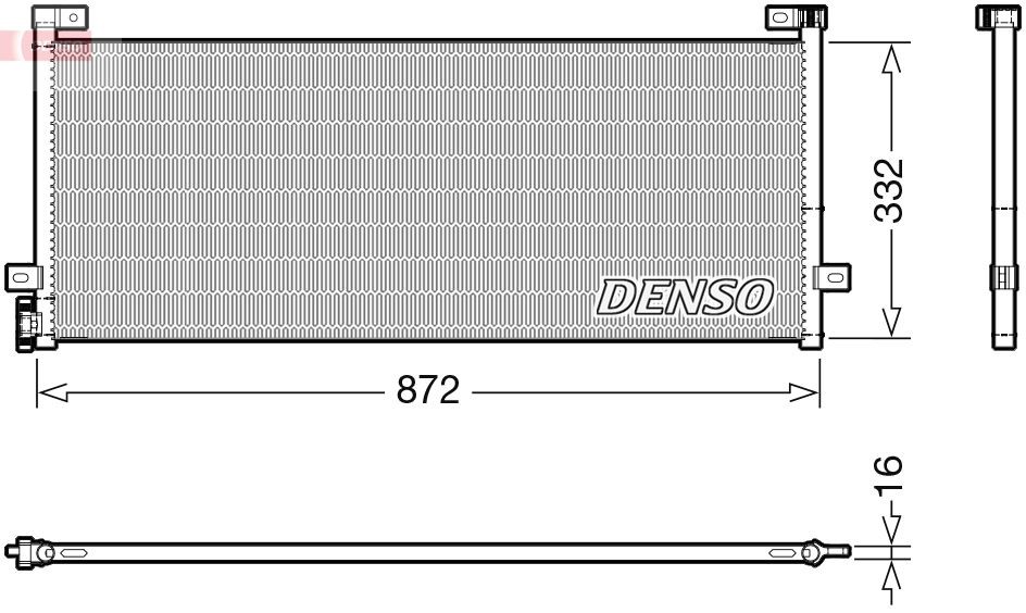 DENSO DCN99072 Air conditioning condenser 21893823