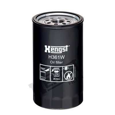 HENGST FILTER H361W Oil filter M22x1,5, Spin-on Filter