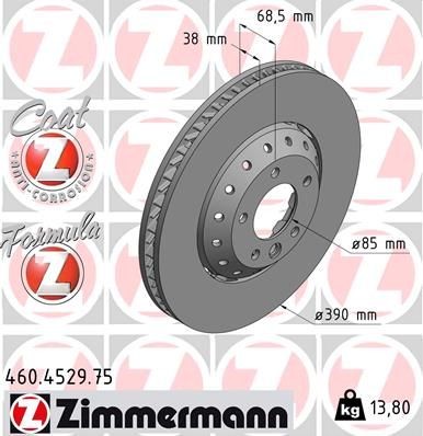 ZIMMERMANN 460.4529.75 Brake disc PORSCHE experience and price