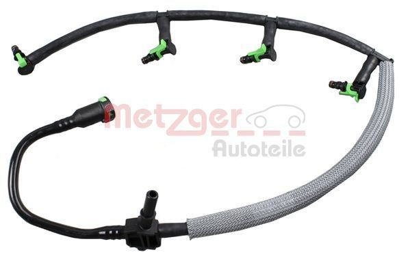 Hose, fuel overflow METZGER with valve, suitable for biodiesel - 0840107