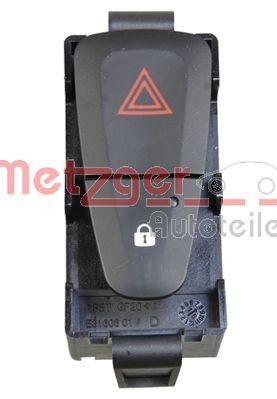 Toyota AYGO Switch, hazard light 15253479 METZGER 0916593 online buy