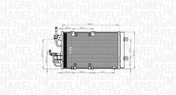 Land Rover Air conditioning condenser MAGNETI MARELLI 350203771000 at a good price