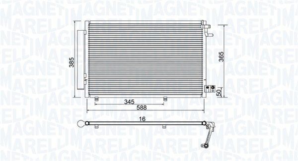 BC930 MAGNETI MARELLI with dryer, 589,5x359x12, 359mm, 589,5mm, 12mm Core Dimensions: 589,5x359x12 Condenser, air conditioning 350203930000 buy