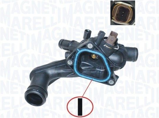 MAGNETI MARELLI 352317101050 Engine thermostat Opening Temperature: 105°C, with seal, with sensor