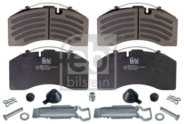 29158 FEBI BILSTEIN Rear Axle, prepared for wear indicator, with fastening material Width: 108,5mm, Thickness 1: 29,7mm Brake pads 116251 buy