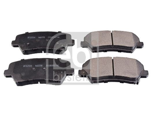 FEBI BILSTEIN 116264 Brake pad set Front Axle, with acoustic wear warning, with retaining spring holder