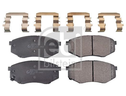 D1447-8615 FEBI BILSTEIN Front Axle, with acoustic wear warning, with anti-squeak plate, with fastening material Width: 56,8mm, Thickness 1: 16,8mm Brake pads 116295 buy