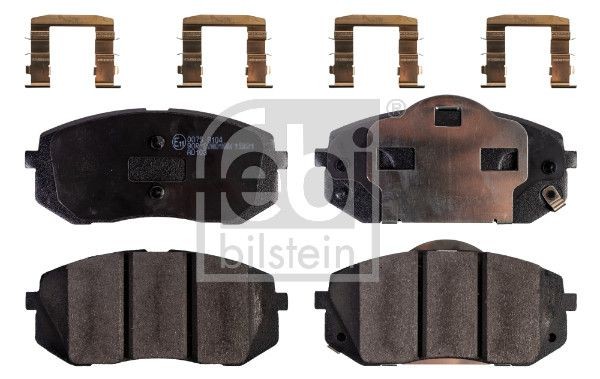 D1295-8614 FEBI BILSTEIN Front Axle, with acoustic wear warning, with anti-squeak plate, with attachment material Width: 61,3mm, Thickness 1: 17mm Brake pads 116410 buy
