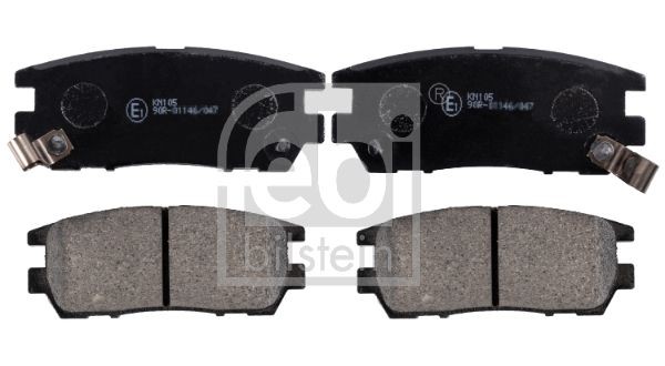 FEBI BILSTEIN Rear Axle, with acoustic wear warning Width: 43,5mm, Thickness 1: 14mm Brake pads 170239 buy