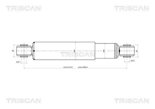 TRISCAN 870510205 Shock absorber 5206 C4