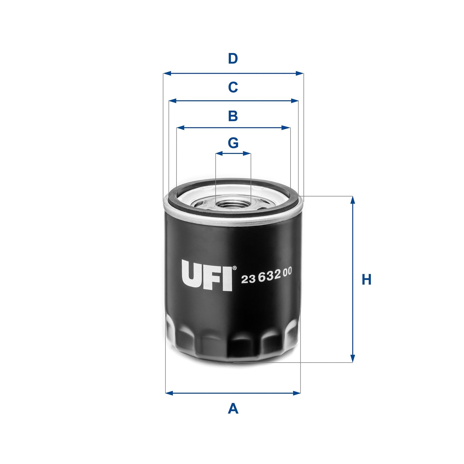 UFI 23.632.00 Oil filter LR 096524