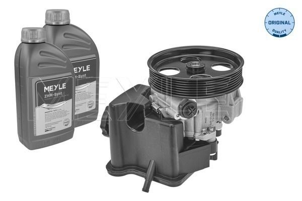 MEYLE 014 631 0010/S Power steering pump Hydraulic, 120 bar, Number of ribs: 7, with expansion tank, with oil quantity for oil flushing