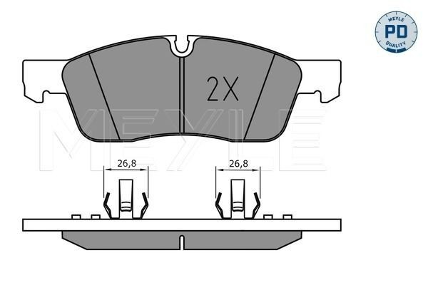 MBP1806PD MEYLE Front Axle, prepared for wear indicator, with anti-squeak plate Height: 64,6mm, Width: 193,2mm, Thickness: 19,2mm Brake pads 025 251 9219/PD buy