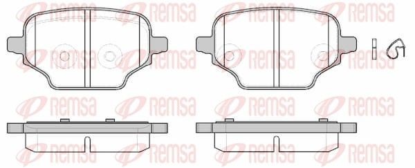 PCA183700 REMSA Rear Axle Height: 47,2mm, Thickness: 17,3mm Brake pads 1837.00 buy
