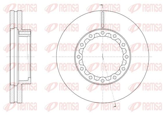 REMSA 62092.10 Brake disc Rear Axle, 310, 0x40mm, 12, Vented