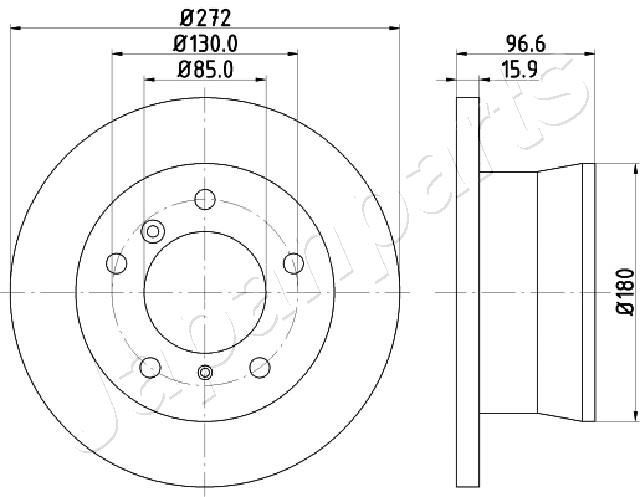 JAPANPARTS DP-0526 Brake disc 7700425696