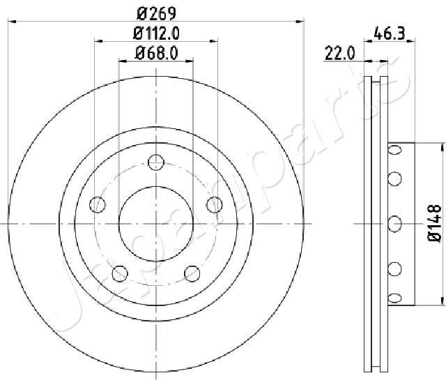 Great value for money - JAPANPARTS Brake disc DP-0913