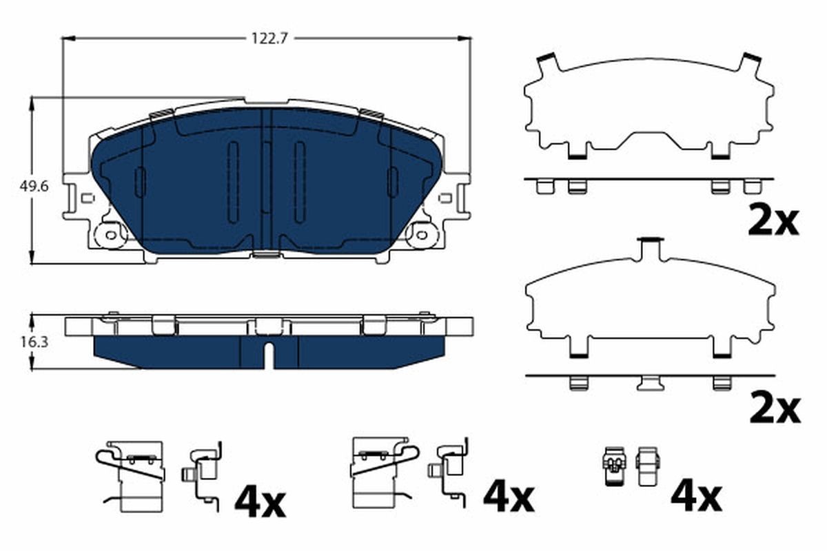 TRW Brake pad set GDB4173BTE Lexus CT 2021