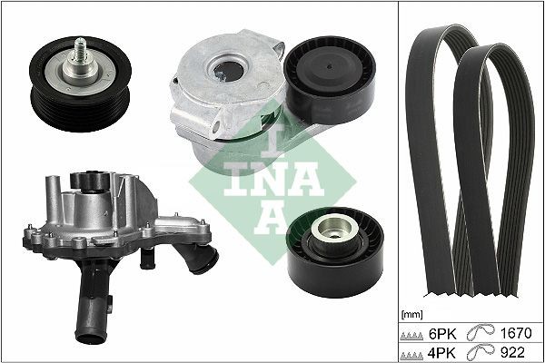 Great value for money - INA Water Pump + V-Ribbed Belt Kit 529 0301 30