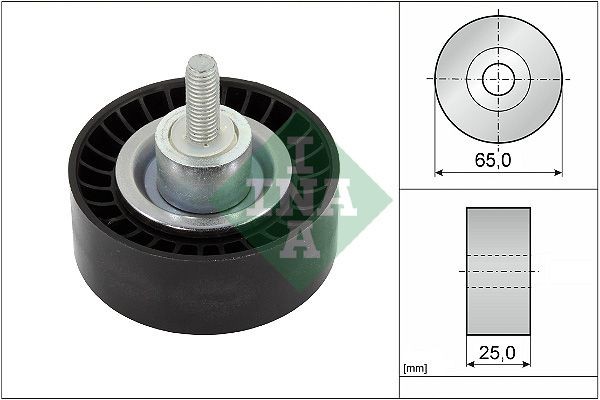 INA 532 0886 10 Deflection / guide pulley, v-ribbed belt JAGUAR F-TYPE in original quality