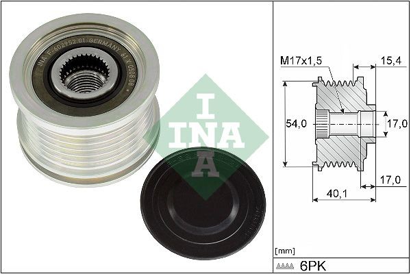 Original INA Alternator pulley 535 0317 10 for OPEL ASTRA