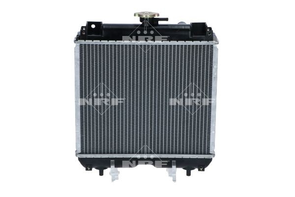 NRF 50020 Engine radiator Aluminium, 344 x 301 x 36 mm, with cap, Brazed cooling fins