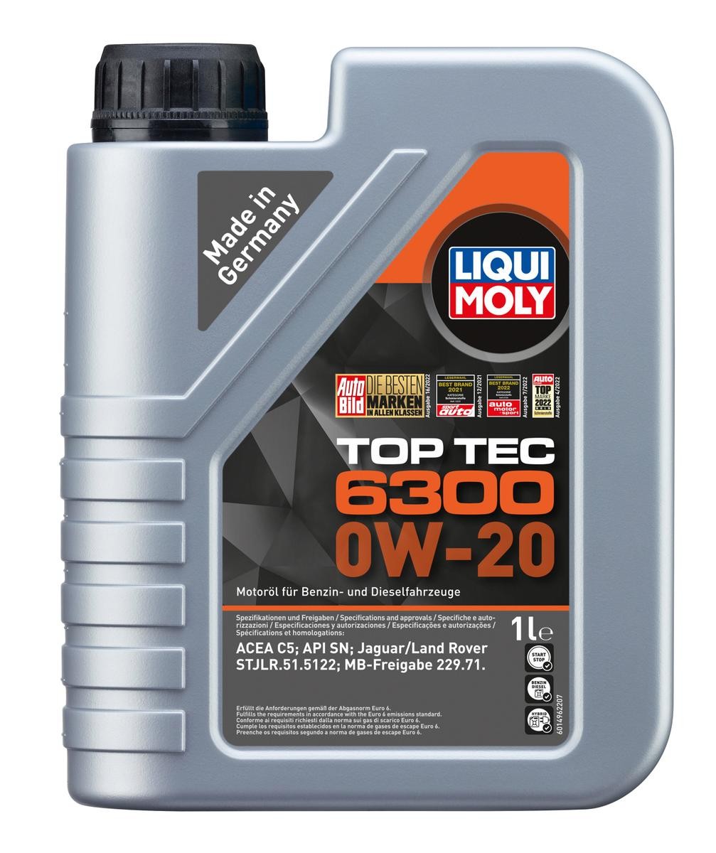 LIQUI MOLY Top Tec 6300 21216 Engine oil HONDA Accord IX Saloon (CR) 2.4 189 hp Petrol 2018