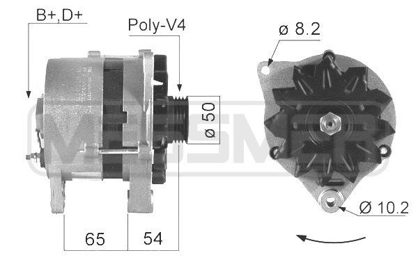 ERA 14V, 70A, B+D+, Ø 50 mm Generator 210017R buy